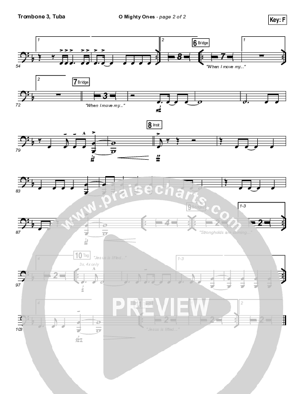 O Mighty Ones Trombone 3/Tuba (Ramp Worship)