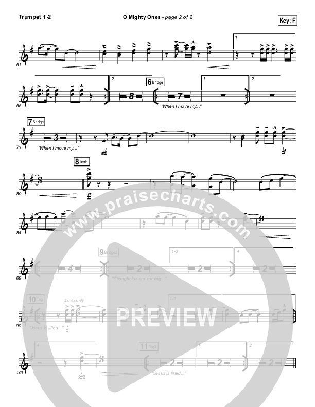 O Mighty Ones Trumpet 1,2 (Ramp Worship)