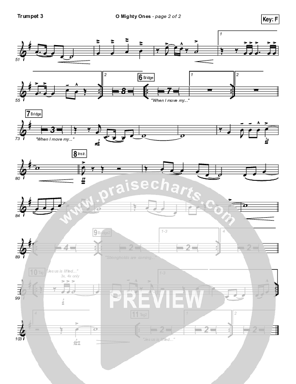 O Mighty Ones Trumpet 3 (Ramp Worship)