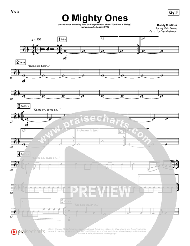 O Mighty Ones Viola (Ramp Worship)