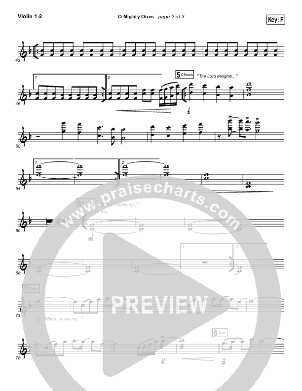 O Mighty Ones Violin 1/2 (Ramp Worship)
