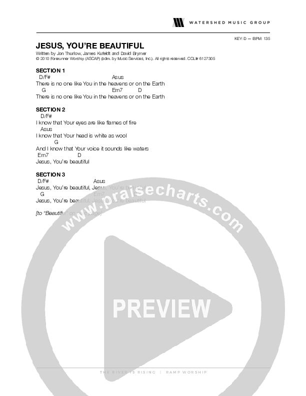 Jesus You're Beautiful Chords & Lyrics (Ramp Worship)