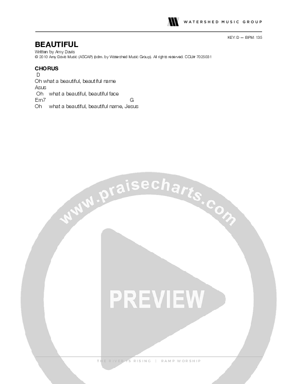 Jesus You're Beautiful Chords & Lyrics (Ramp Worship)