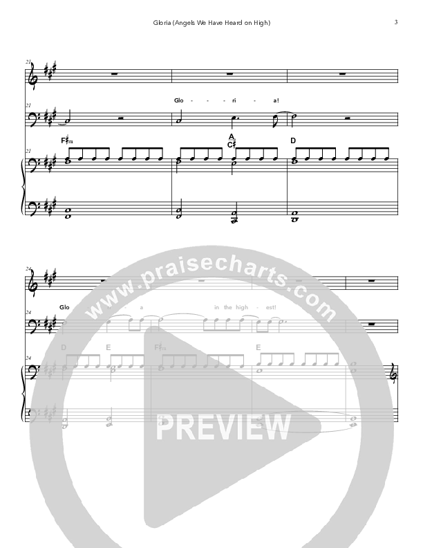 Gloria (Angels We Have Heard on High) Piano/Vocal & Lead (Doorpost Songs / Dave and Jess Ray)