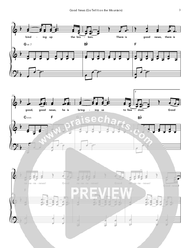 Good News (Go Tell It on the Mountain) Lead & Piano (Doorpost Songs / Dave and Jess Ray)