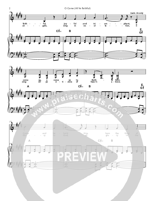 O Come (All Ye Faithful) Piano/Vocal & Lead (Doorpost Songs / Dave and Jess Ray)