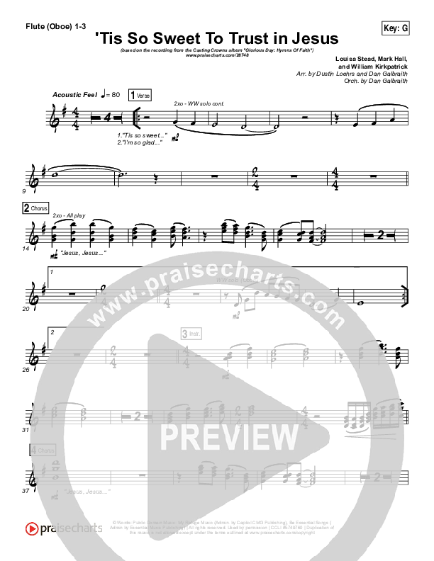 Tis So Sweet To Trust In Jesus Wind Pack (Casting Crowns)