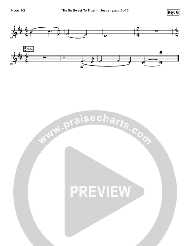 Tis So Sweet To Trust In Jesus Brass Pack (Casting Crowns)