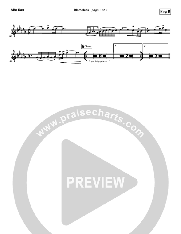 Blameless Alto Sax (Dara Maclean)