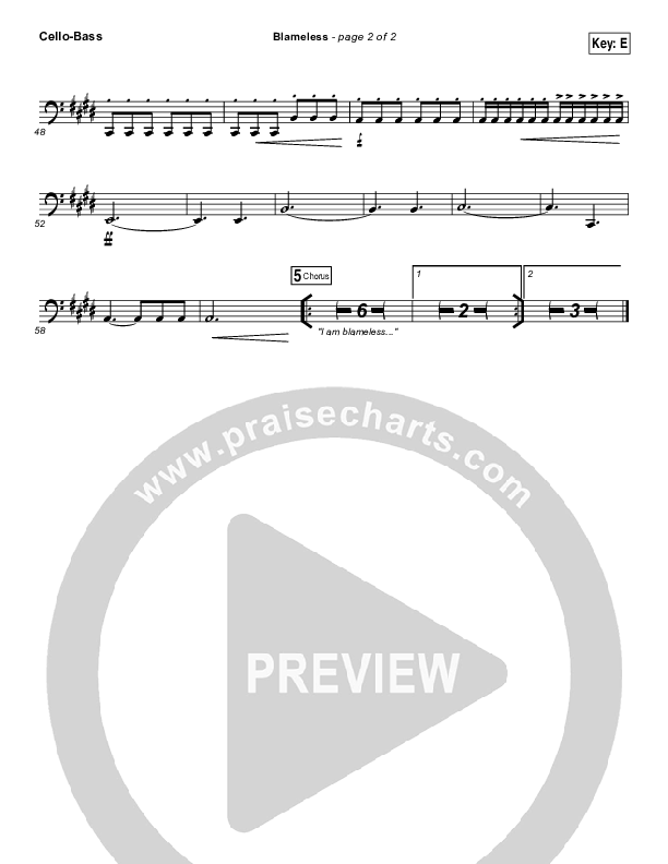 Blameless Cello/Bass (Dara Maclean)