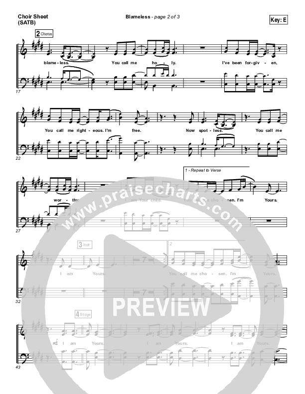 Blameless Choir Vocals (SATB) (Dara Maclean)