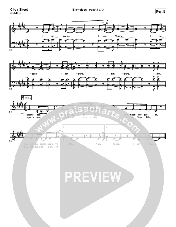 Blameless Choir Vocals (SATB) (Dara Maclean)