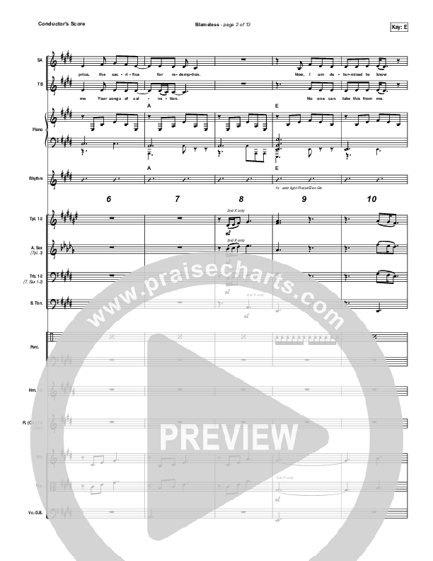 Blameless Conductor's Score (Dara Maclean)