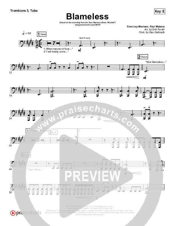 Blameless Trombone 3/Tuba (Dara Maclean)