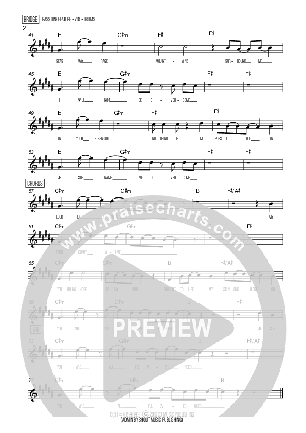 Skin & Bone Lead Sheet (C3 Worship)