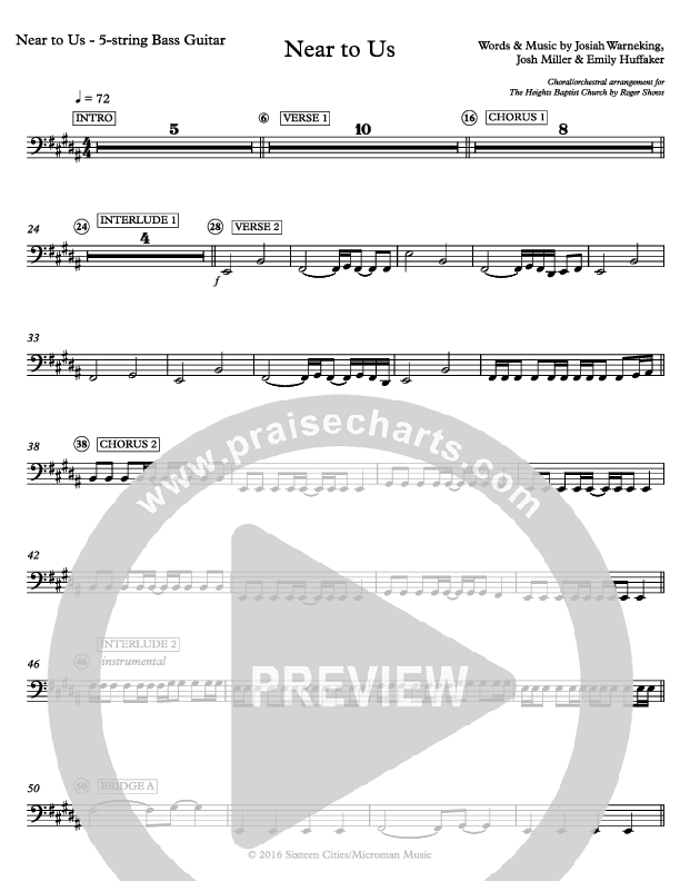 Near To Us Bass Guitar (Sixteen Cities)