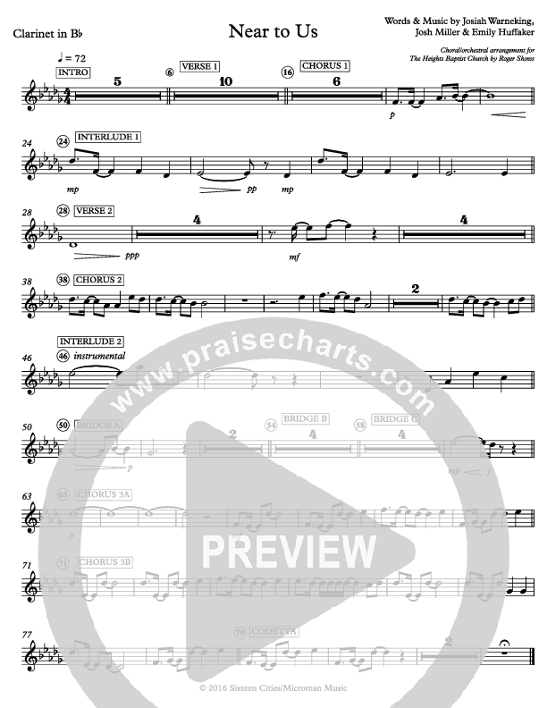 Near To Us Clarinet (Sixteen Cities)
