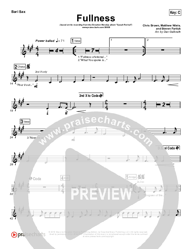 Fullness Bari Sax (Elevation Worship)