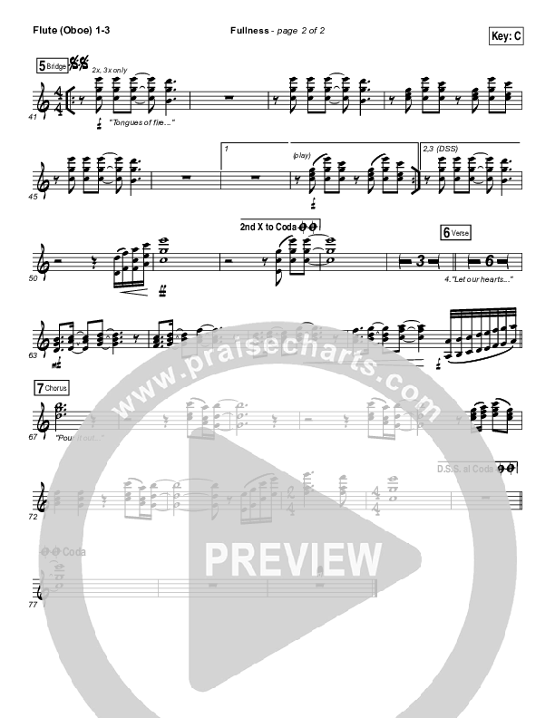 Fullness Flute/Oboe 1/2/3 (Elevation Worship)