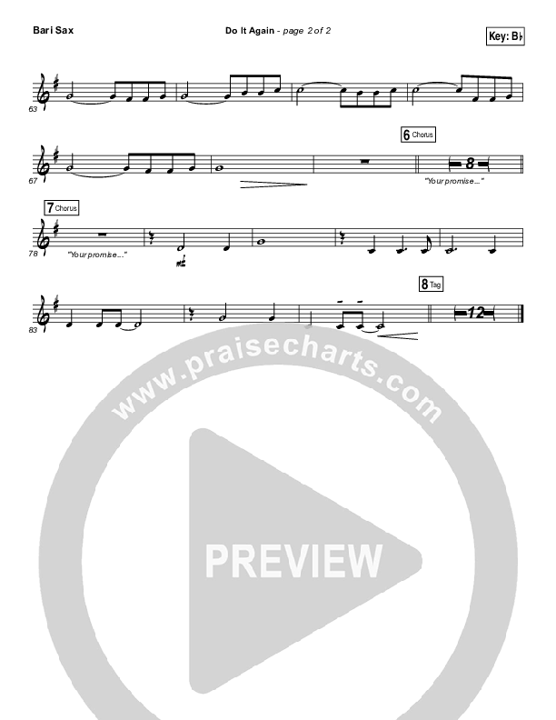 Do It Again Bari Sax (Elevation Worship)