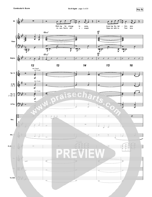 Do It Again Conductor's Score (Elevation Worship)