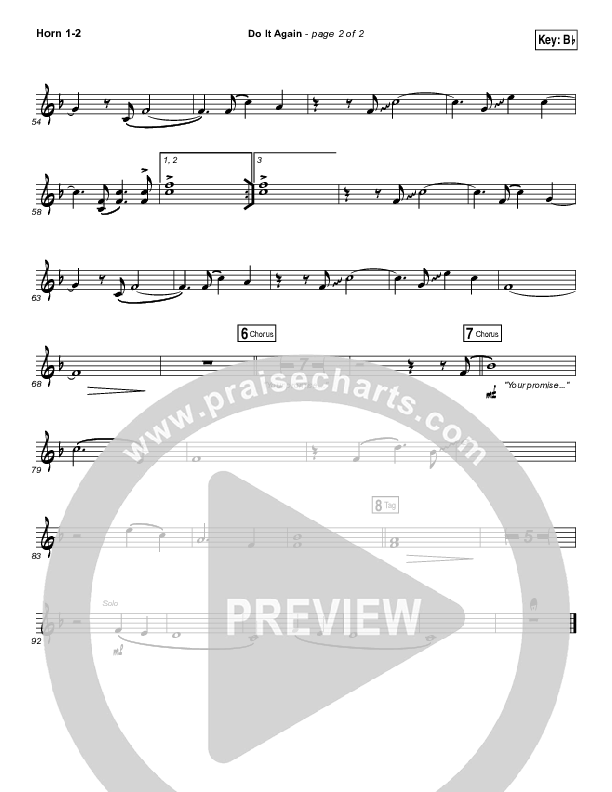 Do It Again French Horn 1/2 (Elevation Worship)