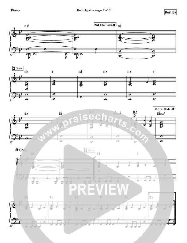 Do It Again Piano Sheet (Elevation Worship)