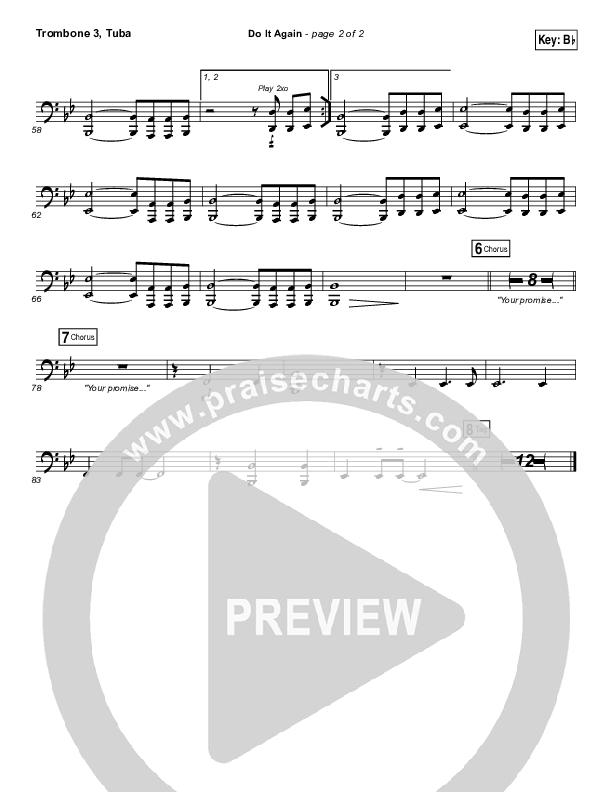 Do It Again Trombone 3/Tuba (Elevation Worship)