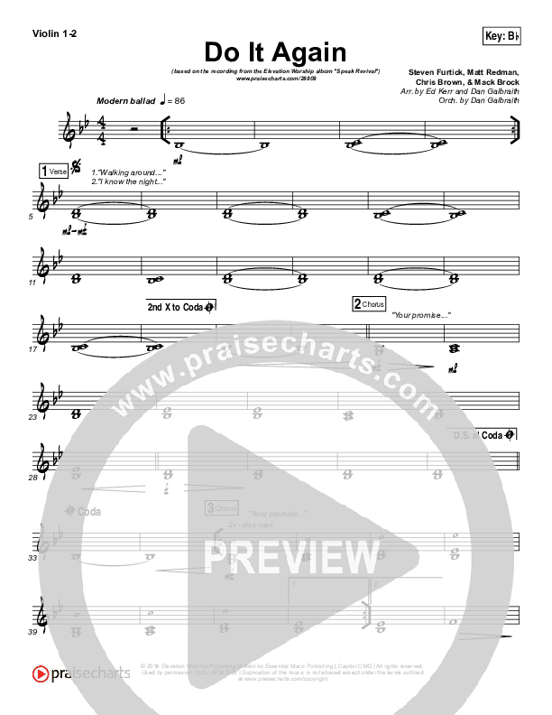 Do It Again Violin 1/2 (Elevation Worship)