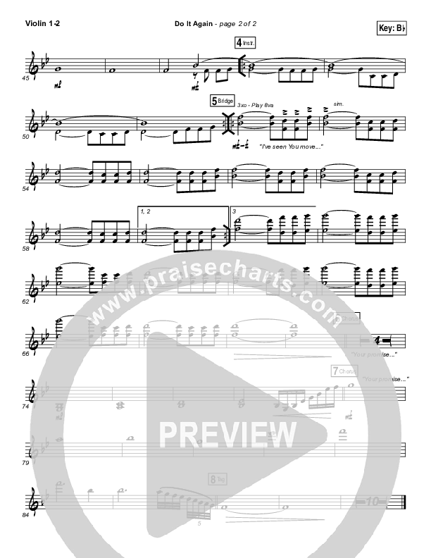 Do It Again Violin 1/2 (Elevation Worship)