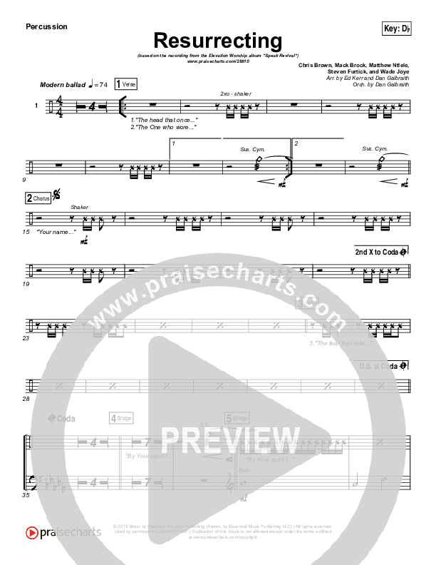 Resurrecting (Studio) Percussion (Elevation Worship)