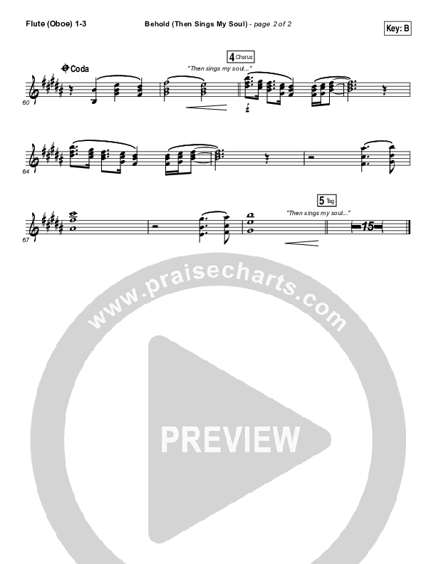 Behold (Then Sings My Soul) Flute/Oboe 1/2/3 (Hillsong Worship)