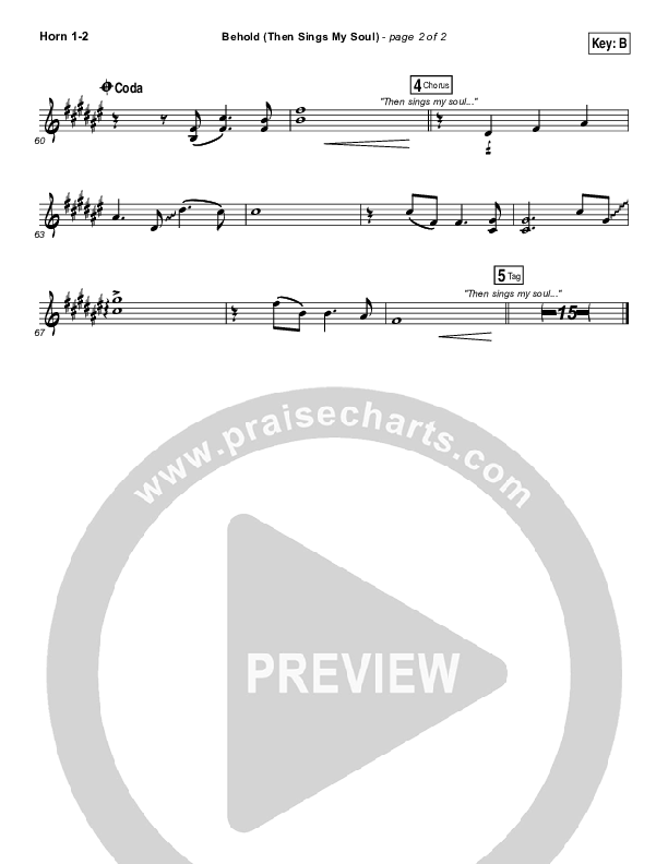 Behold (Then Sings My Soul) French Horn 1/2 (Hillsong Worship)
