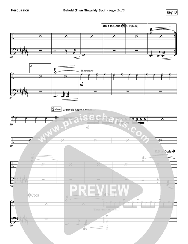 Behold (Then Sings My Soul) Percussion (Hillsong Worship)