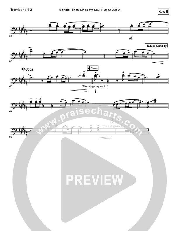 Behold (Then Sings My Soul) Trombone 1/2 (Hillsong Worship)