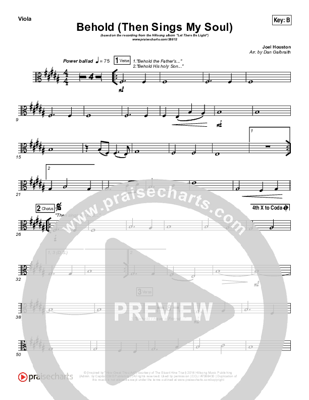 Behold (Then Sings My Soul) Viola (Hillsong Worship)