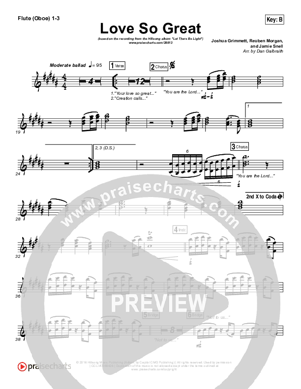 Love So Great Wind Pack (Hillsong Worship)