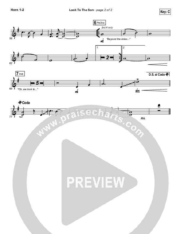 Look To The Son Brass Pack (Hillsong Worship)