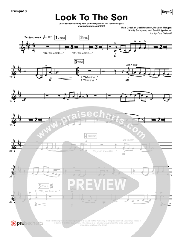 Look To The Son Trumpet 3 (Hillsong Worship)