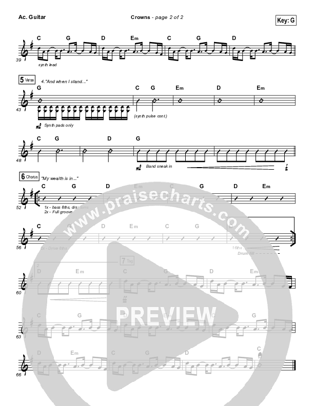 Crowns Acoustic Guitar (Hillsong Worship)