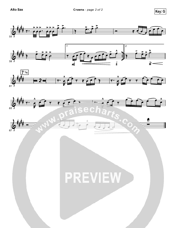 Crowns Alto Sax (Hillsong Worship)