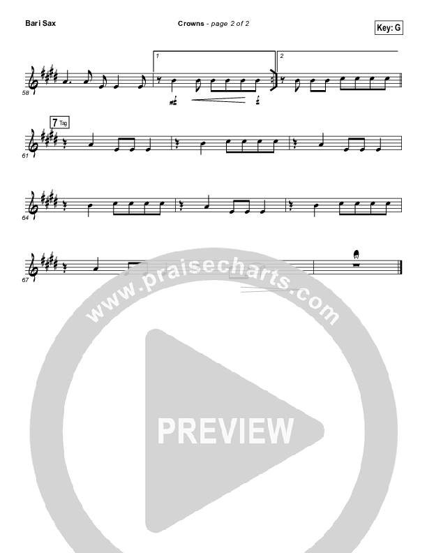 Crowns Bari Sax (Hillsong Worship)