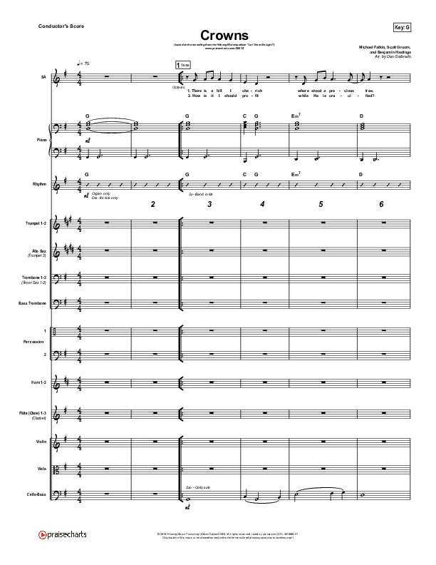 Crowns Conductor's Score (Hillsong Worship)