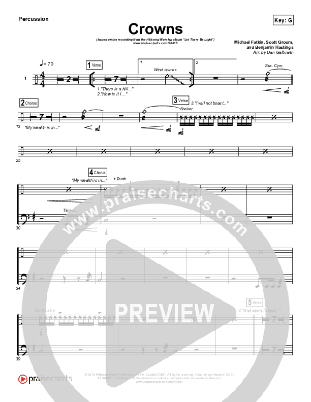 Crowns Percussion (Hillsong Worship)