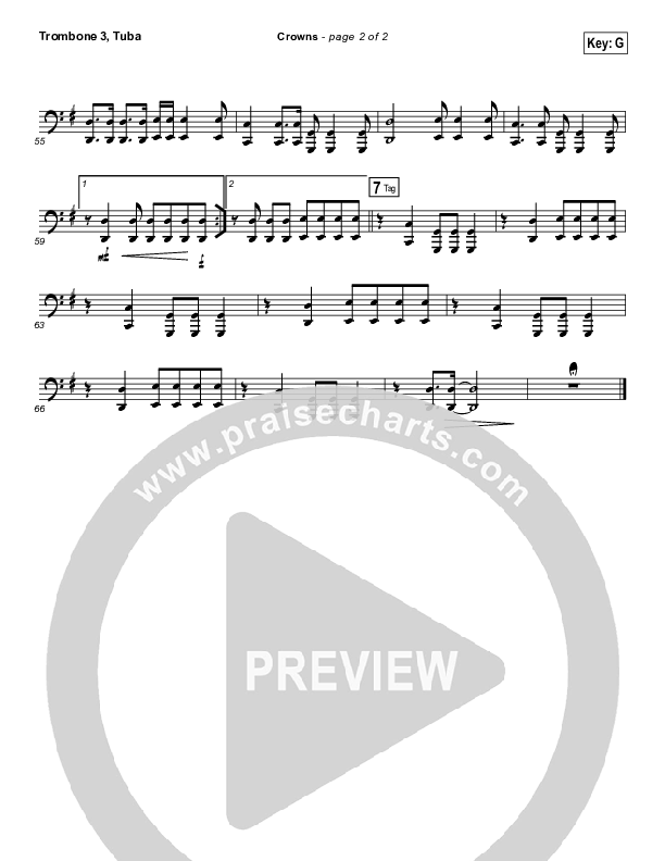 Crowns Trombone 3/Tuba (Hillsong Worship)