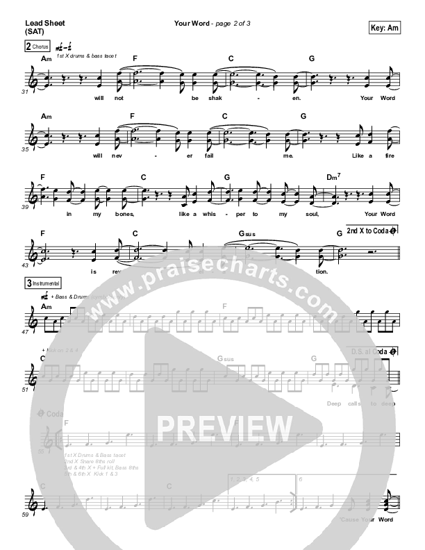 Your Word Lead (SAT) (Hillsong Worship)