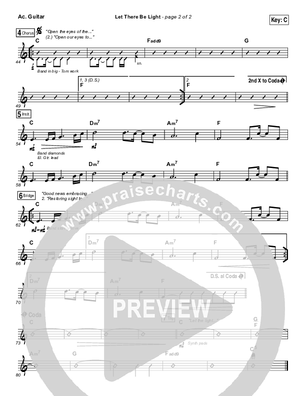 Let There Be Light Acoustic Guitar (Hillsong Worship)