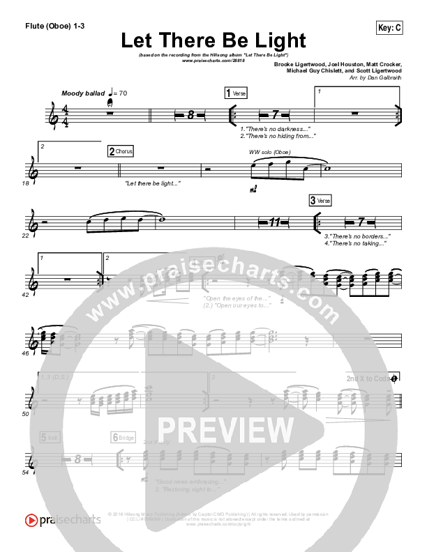 Let There Be Light Wind Pack (Hillsong Worship)