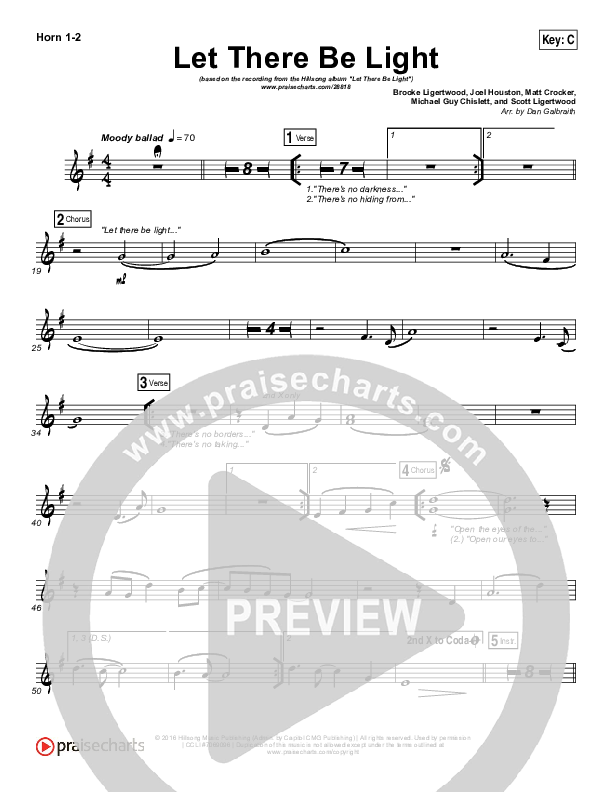 Let There Be Light Brass Pack (Hillsong Worship)