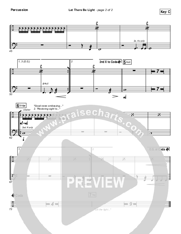 Let There Be Light Percussion (Hillsong Worship)